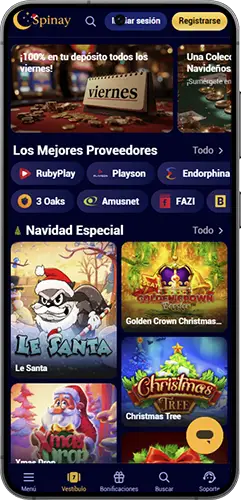 Instala la aplicación Spinay Casino en tu teléfono móvil